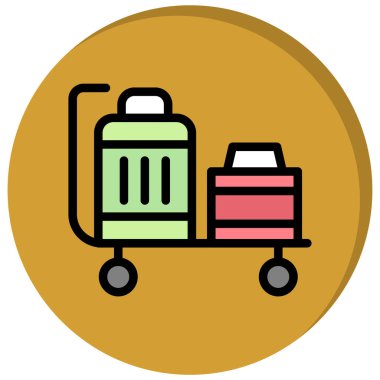 yemek arabası vektör illüstrasyon simgesi tasarımı