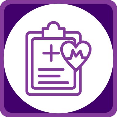 tıbbi pano simgesi vektör illüstrasyonu