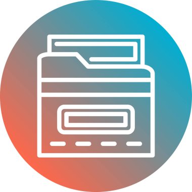 yazıcı simgesi soyut bir grupta izole edildi