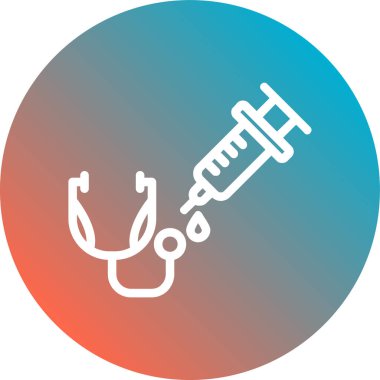 tıbbi şırınga simgesi, vektör illüstrasyonu