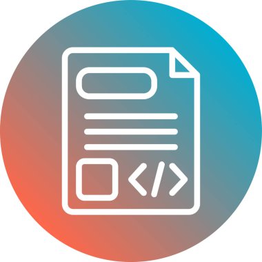 Kodlama Vektörü Kabartma Simgesi Tasarımı