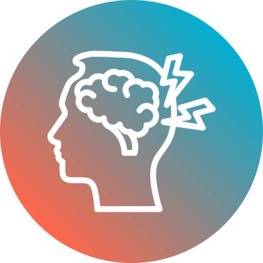 baş beyin simgesi vektör illüstrasyonu