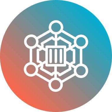 eşsiz ağ vektör çizgisi simgesi