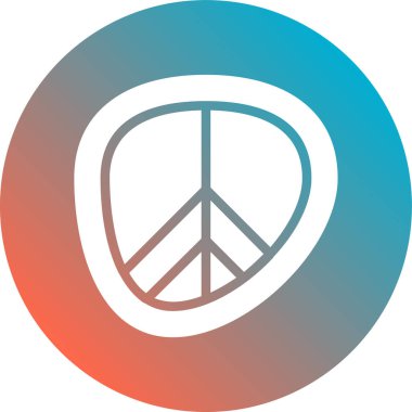 Barış işareti renkli simgenin vektör illüstrasyonu