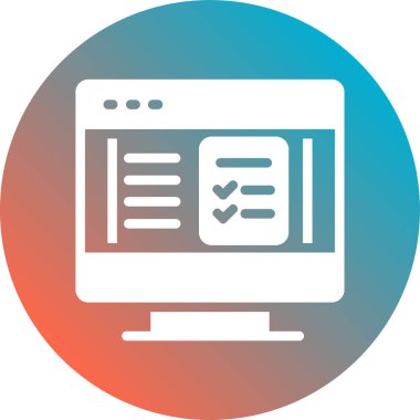 Belge. Web simgesi basit illüstrasyon