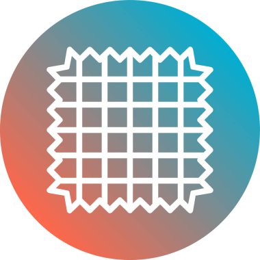 Beyaz arkaplanda vektör modern yuvarlak simgesi