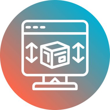 Ağ simgesi. Veri aktarımının vektör illüstrasyonu