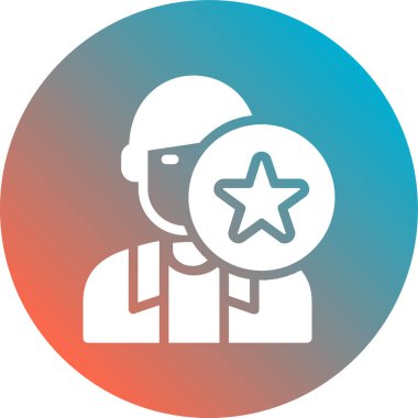 Bir yıldız simgesinin vektör illüstrasyonu