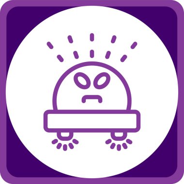 Uzaylı web simgesi, basit vektör illüstrasyonu