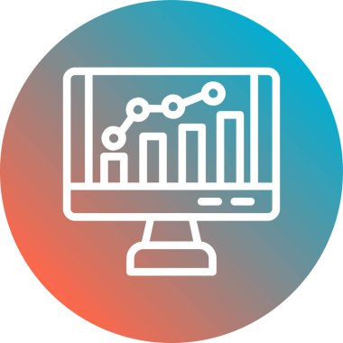 Analizler. Web simgesi basit illüstrasyon