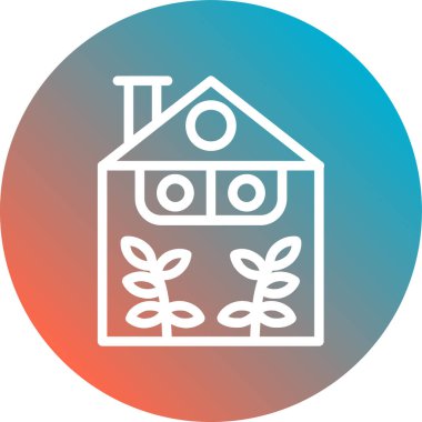 Dairedeki tek bir simgenin vektör illüstrasyonu