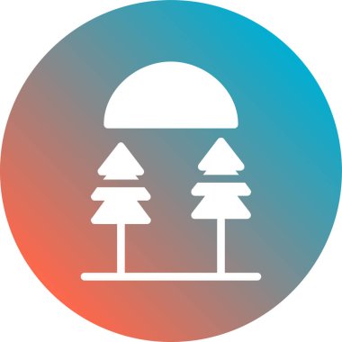 Ağaç simgesinin vektör illüstrasyonu