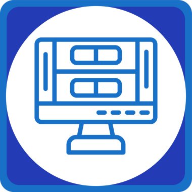 Bilgisayar simgesinin vektör illüstrasyonu