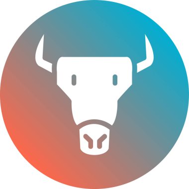 Boğa ikonu vektör illüstrasyonu