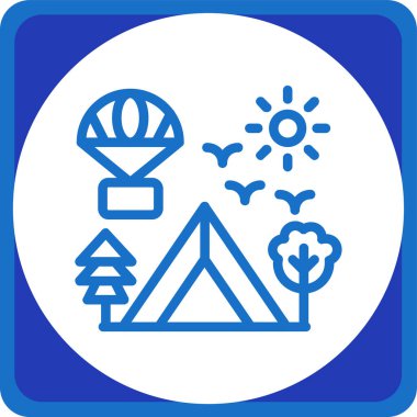 Orman ikonu vektör illüstrasyonu