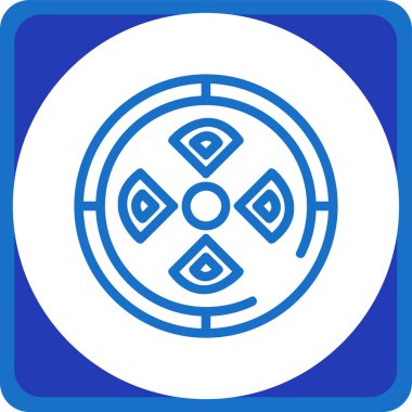 Japon geleneksel mavi ve beyaz vektör simgesi