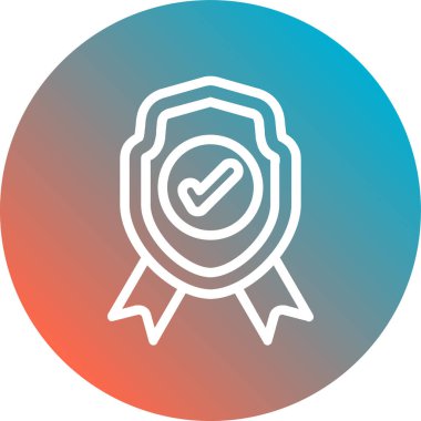 Madalya ikon vektör illüstrasyonu