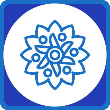 Çiçek. Web simgesi basit illüstrasyon