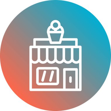 Alışveriş simgesinin vektör çizimi, yiyecek simgesi resmi