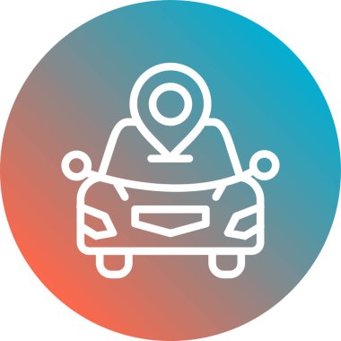 araba simgesi vektör illüstrasyonu