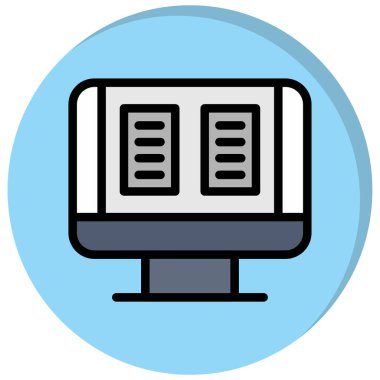 Bilgisayar monitörü. Basit resimleme