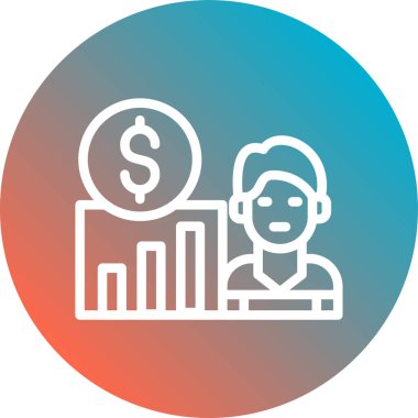 İş ve finans simgesinin vektör illüstrasyonu