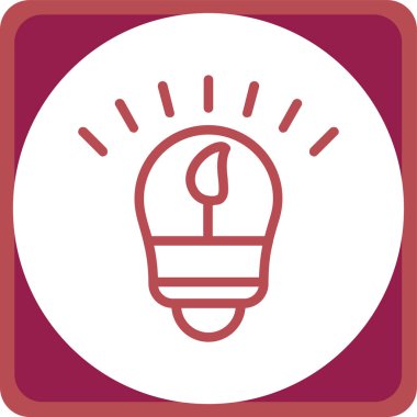 Ampul. Web simgesi basit illüstrasyon