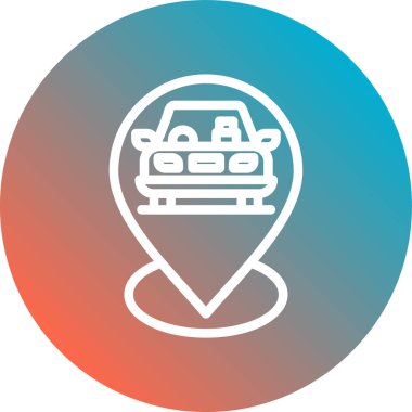 araba simgesi vektör illüstrasyonu