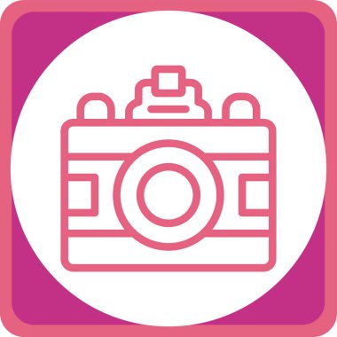 Kamera simgesi, vektör illüstrasyonu