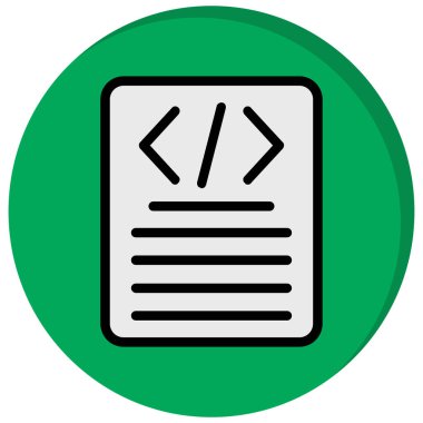 Kodlama. Web simgesi basit illüstrasyon