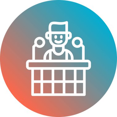 Soytarı. Web simgesi basit illüstrasyon