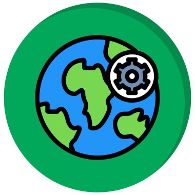 Toprak küresi ikonu. vektör illüstrasyonu