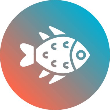 balık simgesi vektör illüstrasyonu