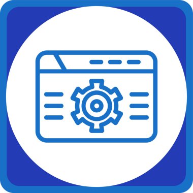 Geliştirme için Web simgesi. Vektör çizim