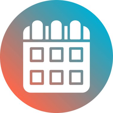 Bir takvim simgesinin vektör illüstrasyonu