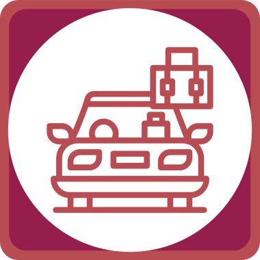 araba simgesi vektör illüstrasyonu