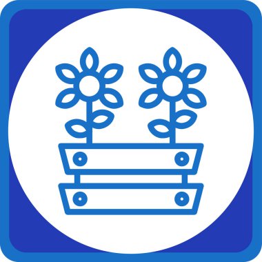 çiçek simgesi vektör illüstrasyonu