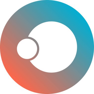 Yuvarlak bir simgenin vektör illüstrasyonu