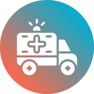 Ambulans simgesi, basit vektör çizim