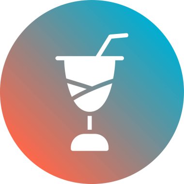 Kokteyl simgesinin vektör illüstrasyonu