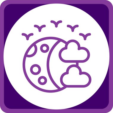 Mor bulutlu bir bulut simgesi
