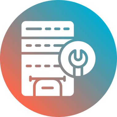 Veri merkezi. düz simge basit illüstrasyon