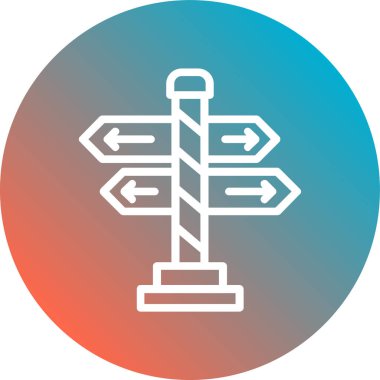 güzel yön ok vektör çizgisi simgesi