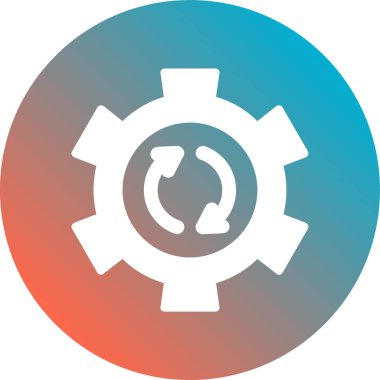 dişli simgesinin vektör illüstrasyonu