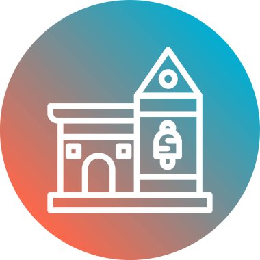 Modern yapı simgesinin vektör illüstrasyonu