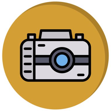 Kamera simgesi. Web için kamera vektör simgelerinin basit illüstrasyonu