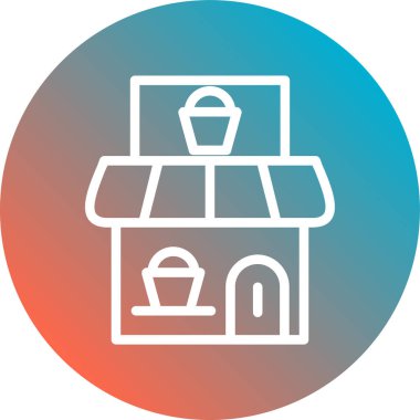 Dükkan. Web simgesi basit illüstrasyon