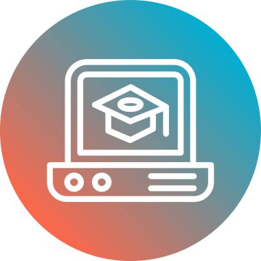 Dizüstü bilgisayar simgesi vektör çizimi