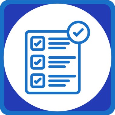 Kontrol listesi düz yuvarlanmış vektör simgesi