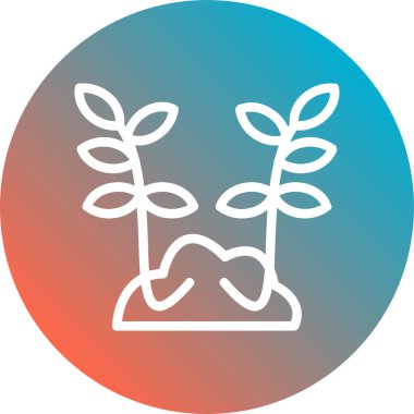 Bitki simgesinin vektör illüstrasyonu